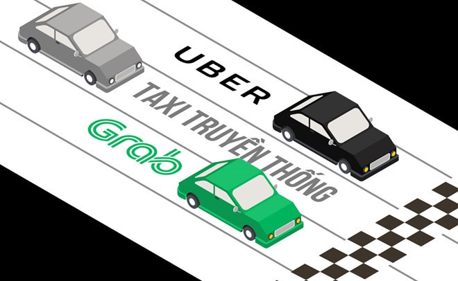 Taxi truyền thống đề xuất cấm đường với Uber, Grab taxi truyen thong de xuat cam duong voi uber grab