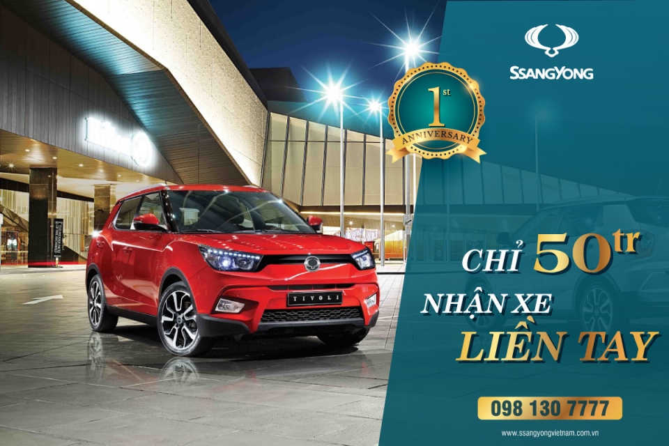 nhan xe ssangyong tivoli than toc chi voi 50 trieu dong