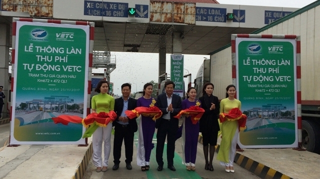 Bắt đầu thu phí không dừng tại trạm Quán Hàu trên Quốc lộ 1