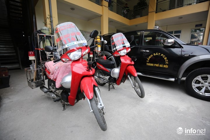 canh sat pccc bien xe may thanh xe chua chay co dong doc dao