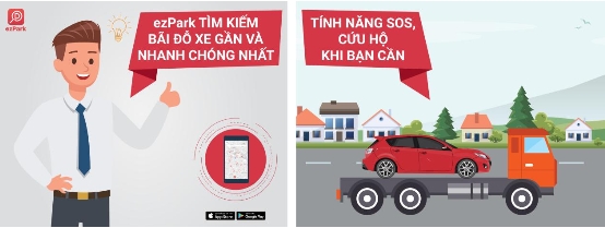do xe thong minh trong pho voi ung dung ezpark