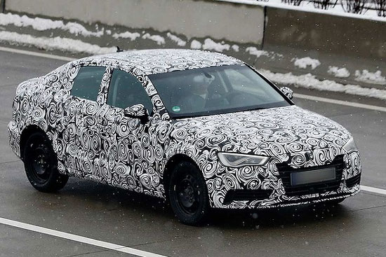 Audi A3 sedan 2014 bị "chộp" v&agrave;o th&aacute;ng 1/2013. Ảnh: