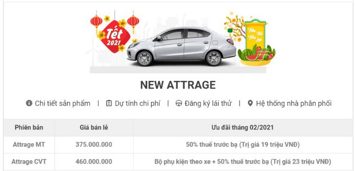 Mẫu xe Mitsubishi duy nhất đang được giảm 50% phí trước bạ trong tháng 2 Mẫu xe Mitsubishi duy nhất đang được giảm 50% phí trước bạ trong tháng 2