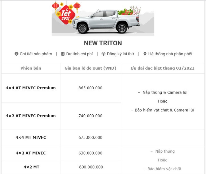 Mẫu xe Mitsubishi duy nhất đang được giảm 50% phí trước bạ trong tháng 2 Mẫu xe Mitsubishi duy nhất đang được giảm 50% phí trước bạ trong tháng 2