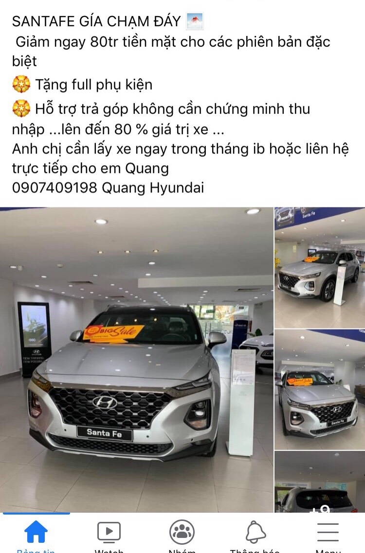 Hyundai SantaFe giảm giá mạnh tới 85 triệu đồng