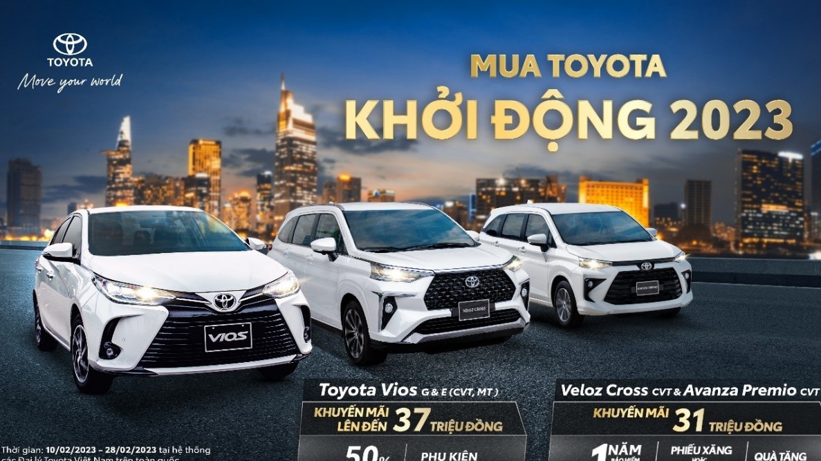 Hệ thống đại lý Toyota tung ưu đãi khủng cho 3 dòng xe chiến lược trong tháng 2/2023