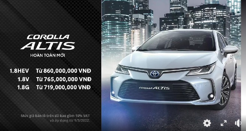 Toyota Corolla Altis 2022 ra mắt,