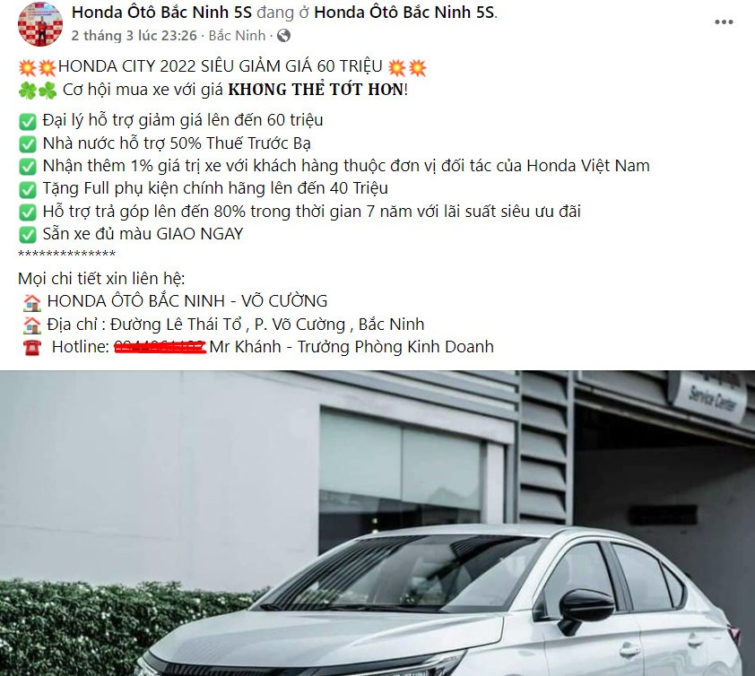 Honda City giảm giá 60 triệu tại đại lý Honda City giảm giá 60 triệu tại đại lý
