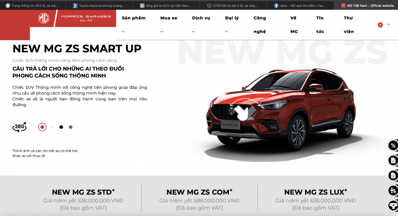 MG Việt Nam tăng giá ZS thêm 10 triệu đồng MG Việt Nam tăng giá ZS thêm 10 triệu đồng