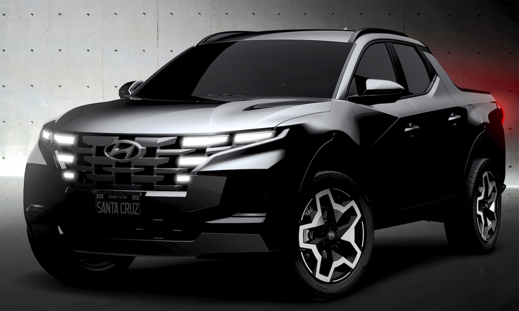 Bán tải Hyundai Santa Cruz 2022 lộ diện trước khi ra mắt