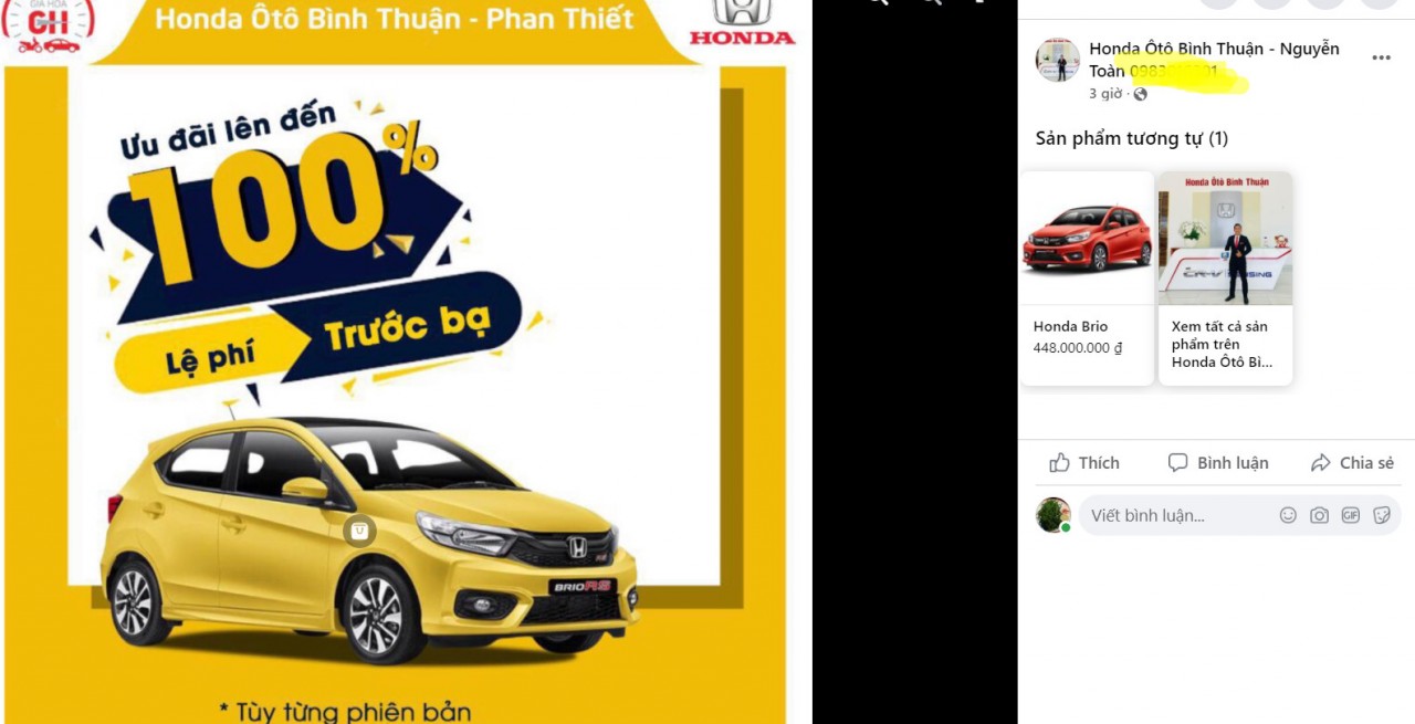 Honda Brio RS giảm 54 triệu đồng Honda Brio RS giảm 54 triệu đồng