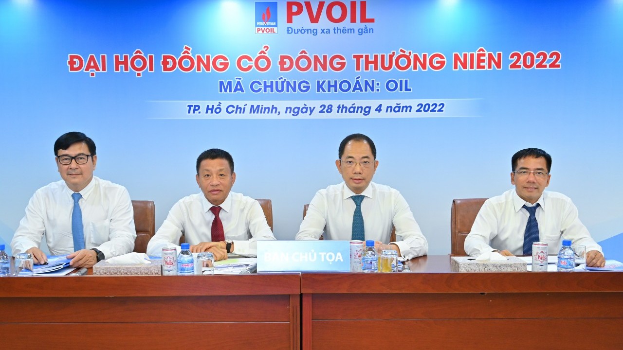 Đại hội đồng cổ đông thường niên 2022 PVOIL: chia cổ tức năm 2021 bằng tiền với tỷ lệ 3,5% vốn điều lệ