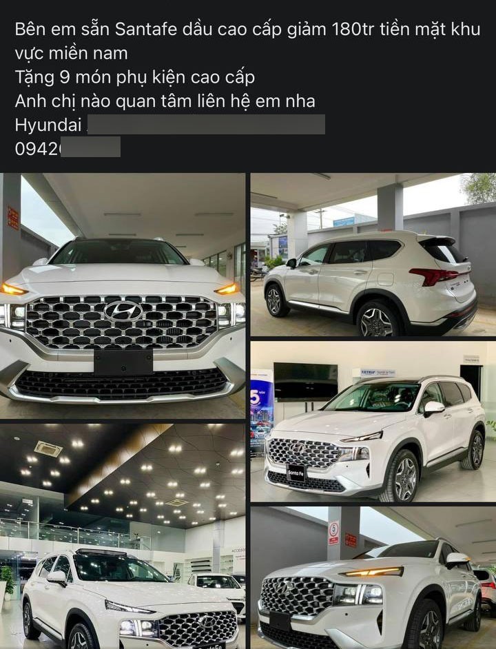 Hyundai Santa Fe giảm sâu 185 triệu đồng Hyundai Santa Fe giảm sâu 185 triệu đồng