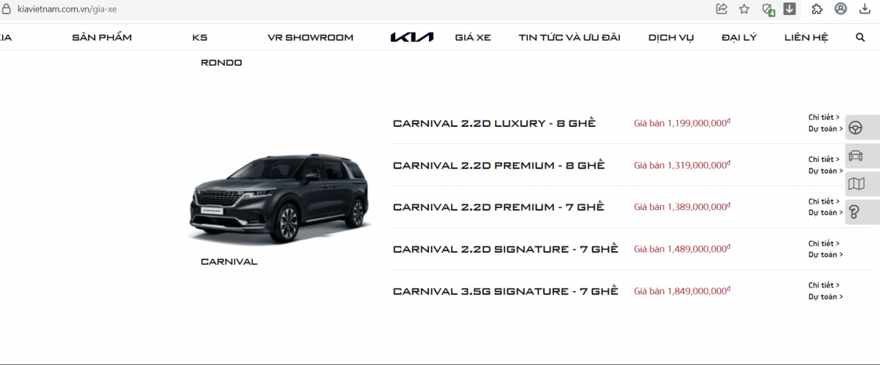 Kia Việt Nam cập nhật giá mới cho Carnival, tăng đến 20 triệu Kia Việt Nam cập nhật giá mới cho Carnival, tăng đến 20 triệu