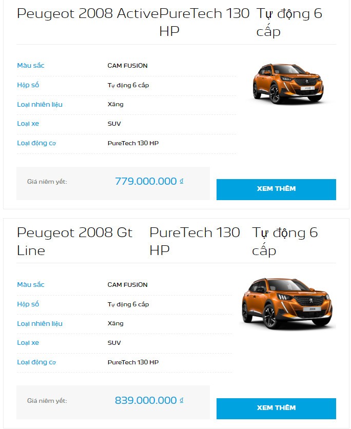 Công bố bảng giá Peugeot mới tại Việt Nam, trong đó một xe giảm hơn 100 triệu đồng Công bố bảng giá Peugeot mới tại Việt Nam, trong đó một xe giảm hơn 100 triệu đồng