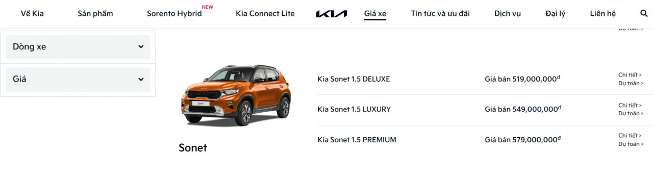 Kia Sonet điều chỉnh giá giảm rẻ hơn Toyota Raize và VinFast VF5 Plus Kia Sonet điều chỉnh giá giảm rẻ hơn Toyota Raize và VinFast VF5 Plus