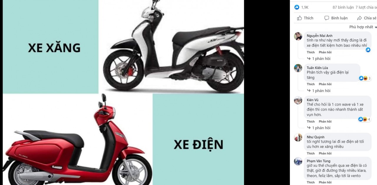 Xăng đắt, giá xe máy tăng, người dùng “quay xe” sang xe điện Xăng đắt, giá xe máy tăng, người dùng “quay xe” sang xe điện