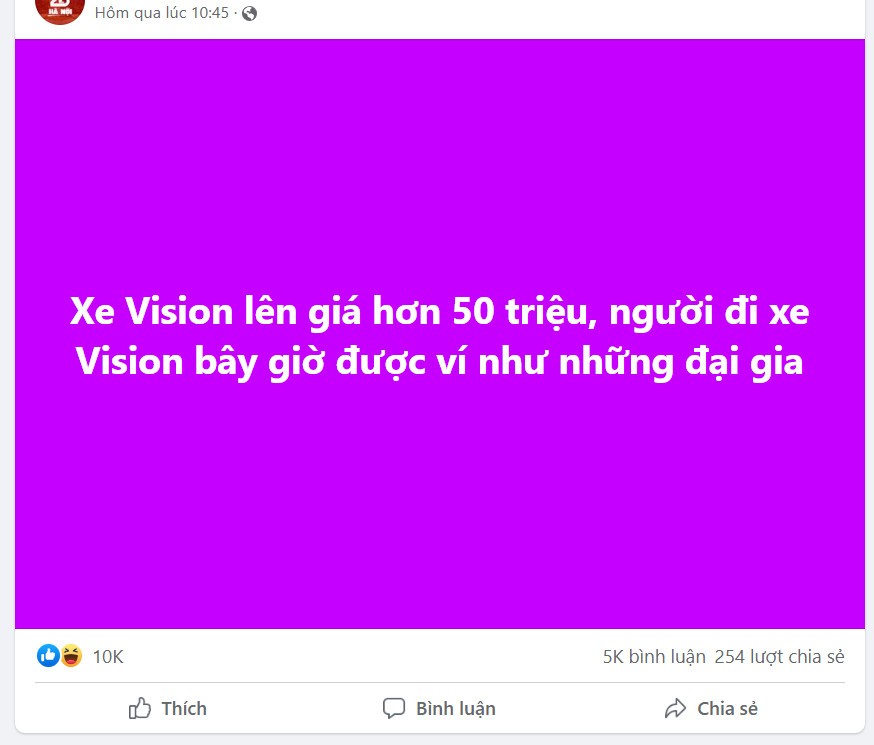 Giá xe máy Honda Vision tăng 20 triệu gây sốc, vì sao? Giá xe máy Honda Vision tăng 20 triệu gây sốc, vì sao?