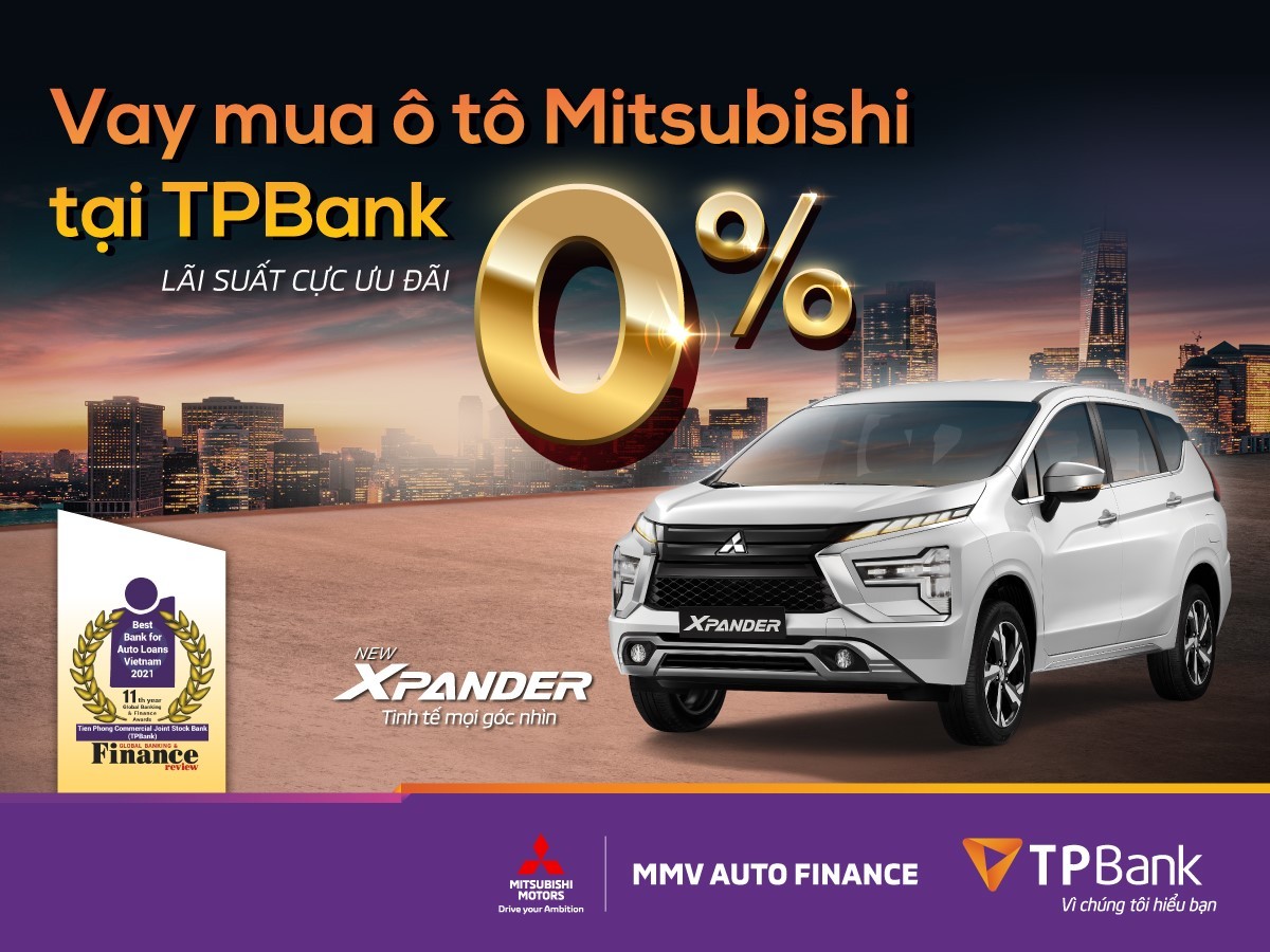 Mua New Xpander hưởng lãi suất 0% chỉ có tại TPBank Mua New Xpander hưởng lãi suất 0% chỉ có tại TPBank