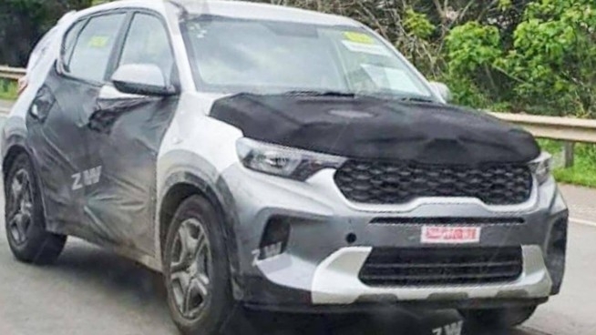 Kia Sonet lộ ảnh chạy thử trên đường trước khi ra mắt