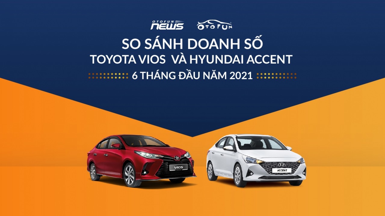Nửa đầu năm 2021, Hyundai Accent tạm thời dẫn trước Toyota Vios