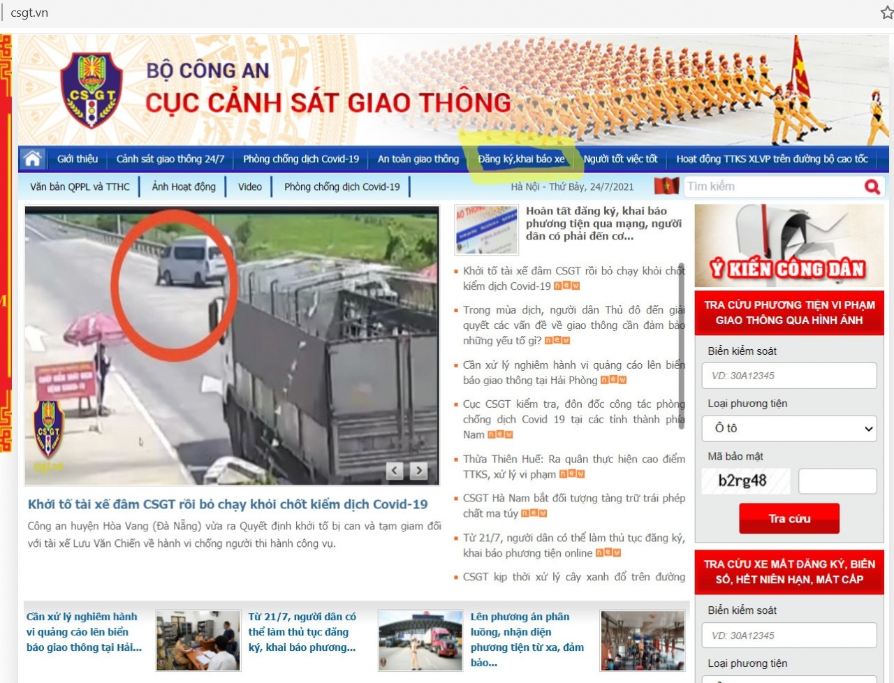 Hướng dẫn đăng ký xe online Hướng dẫn đăng ký xe online