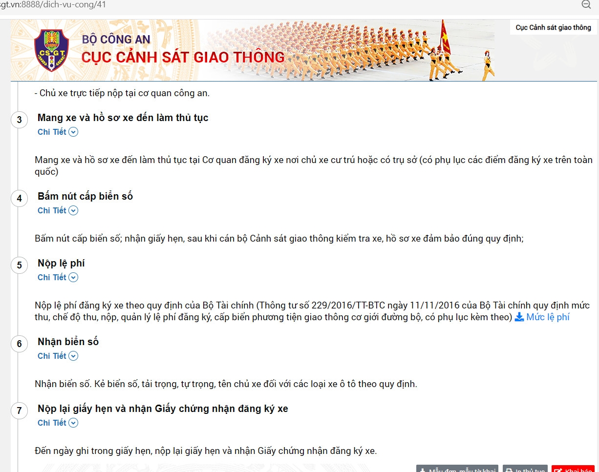 Hướng dẫn đăng ký xe online Hướng dẫn đăng ký xe online