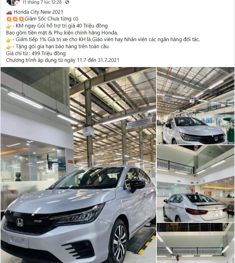 Honda City ưu đãi 40 triệu tại đại lý