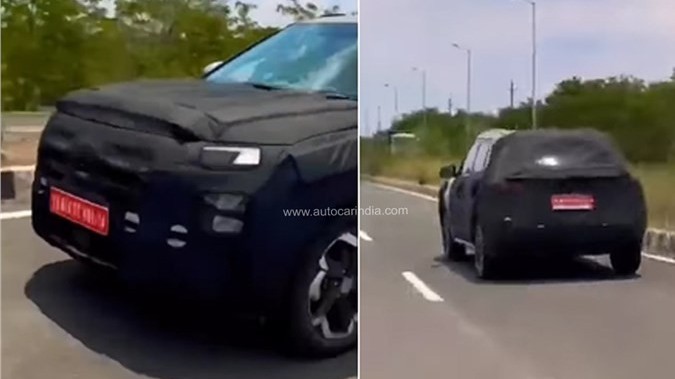 Hyundai Creta chạy thử trên đường phố Ấn Độ với nhiều chi tiết giống Palisade