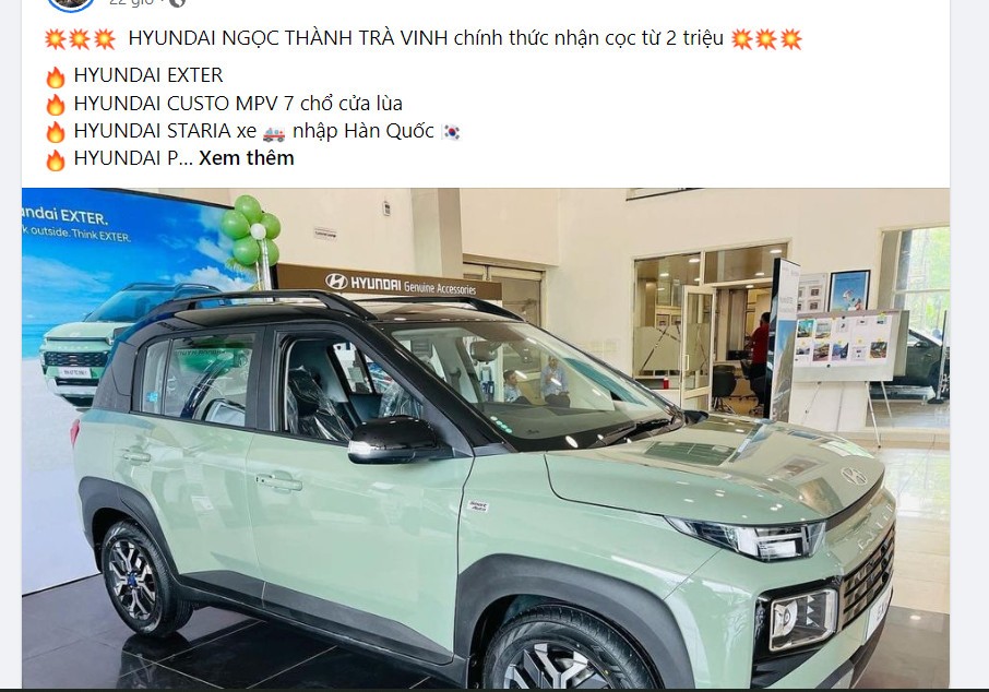 Đại lý nhận đặt cọc Hyundai Exter, mẫu xe sẽ cạnh tranh với Kia Sonet Đại lý nhận đặt cọc Hyundai Exter, mẫu xe sẽ cạnh tranh với Kia Sonet
