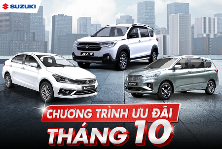Suzuki hỗ trợ 50% lệ phí trước bạ cho hàng loạt xe trong tháng 10 Suzuki hỗ trợ 50% lệ phí trước bạ cho hàng loạt xe trong tháng 10