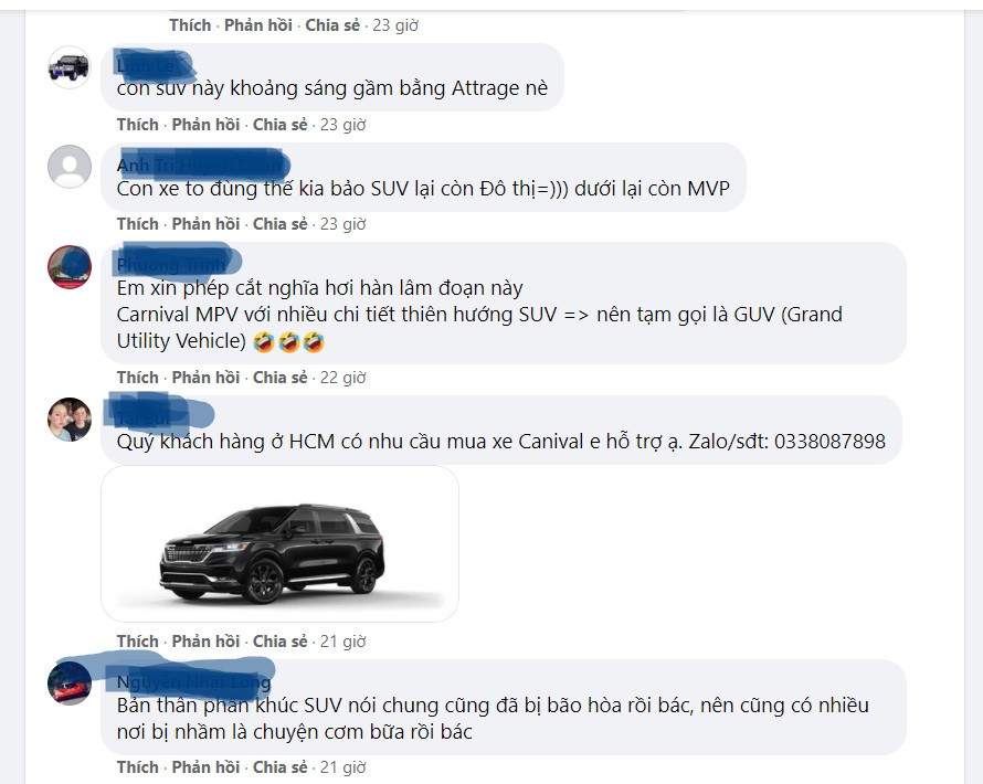 Cộng đồng mạng phản ứng khi Kia Việt Nam gọi Carnival là SUV đô thị Cộng đồng mạng phản ứng khi Kia Việt Nam gọi Carnival là SUV đô thị
