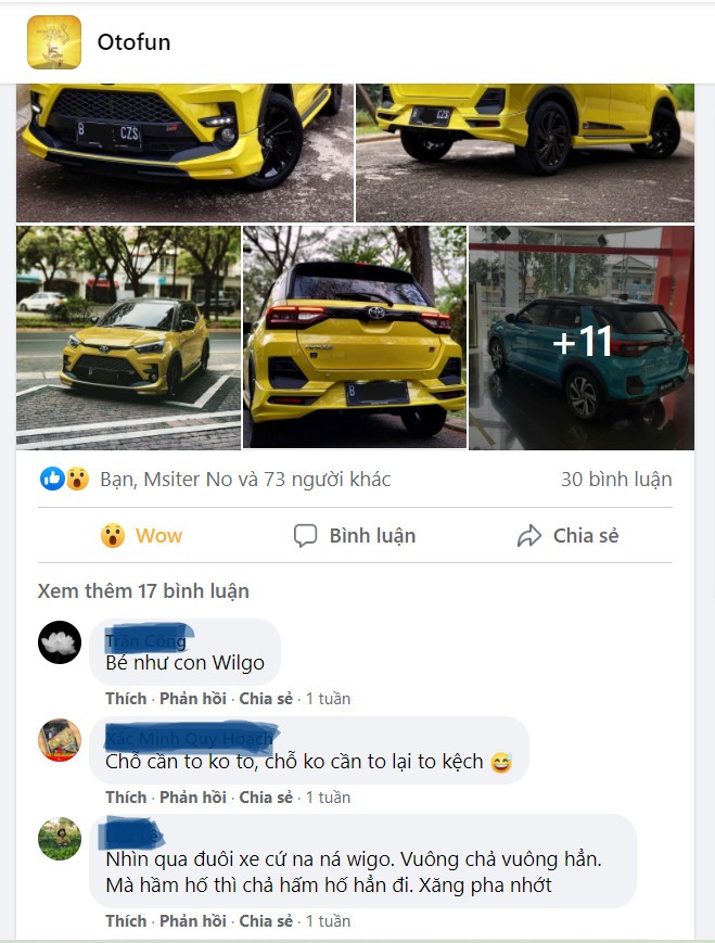 Người dùng nhận xét Raize giống như phiên bản nâng cấp của Wigo Người dùng nhận xét Raize giống như phiên bản nâng cấp của Wigo