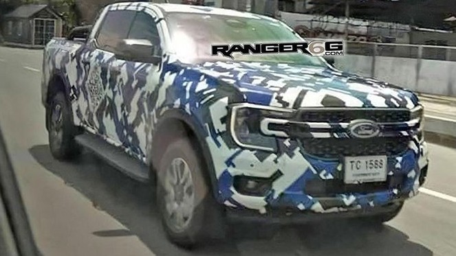 Ford Ranger 2023 lộ ảnh chạy thử
