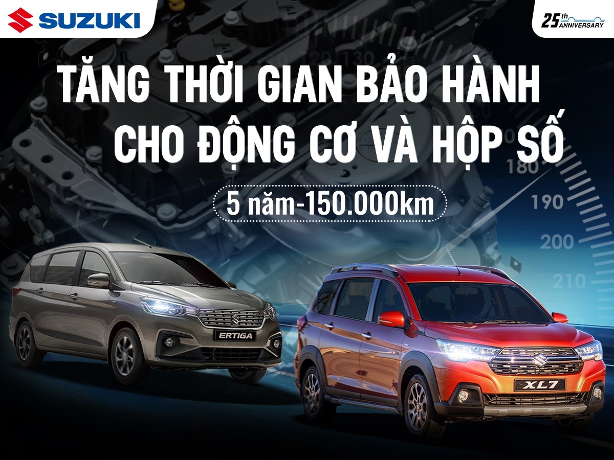Suzuki mở rộng thời hạn bảo hành hộp số và động cơ cho New Ertiga và XL7 Suzuki mở rộng thời hạn bảo hành hộp số và động cơ cho New Ertiga và XL7
