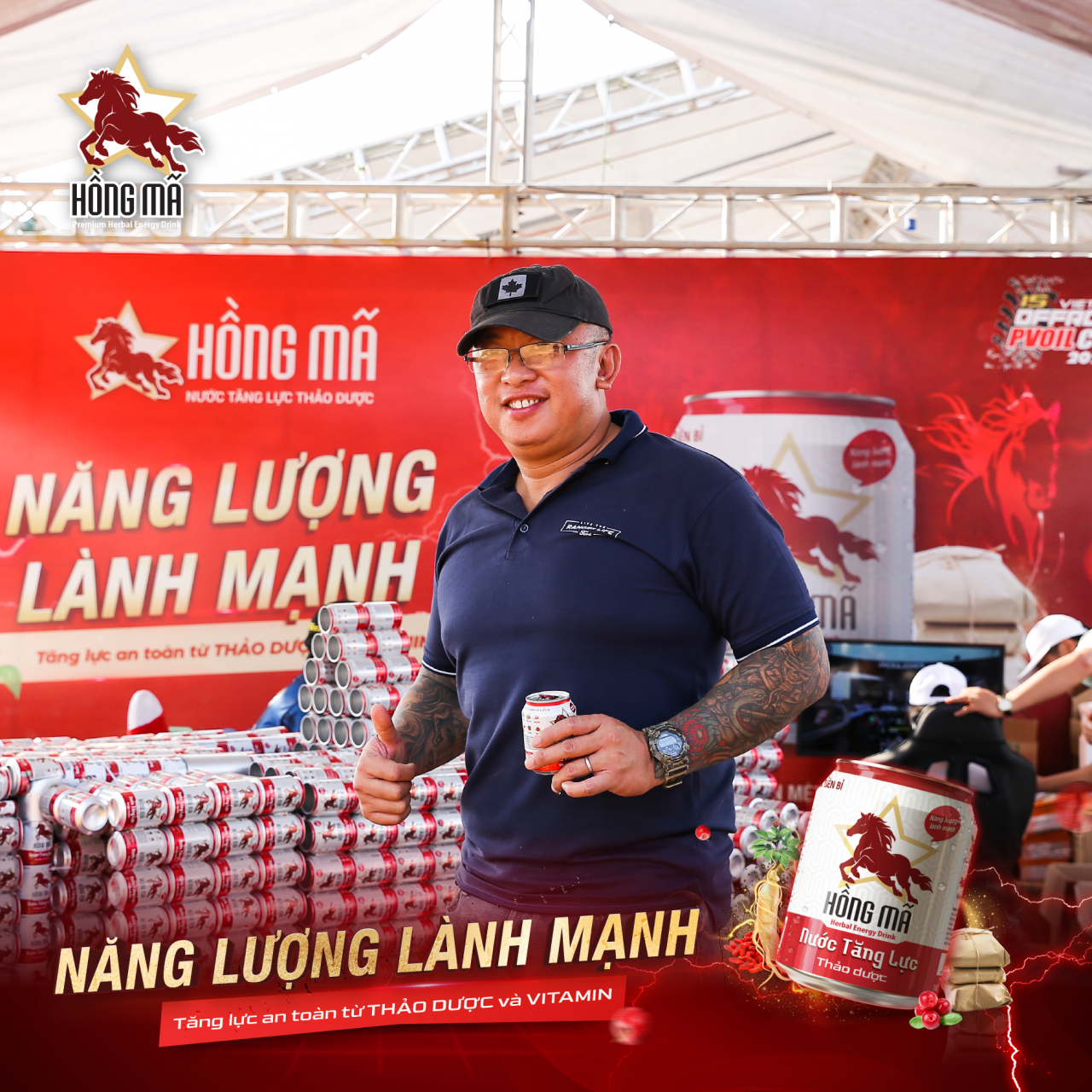 Nước tăng lực thảo dược Hồng Mã đồng hành cùng PVOIL VOC 2022