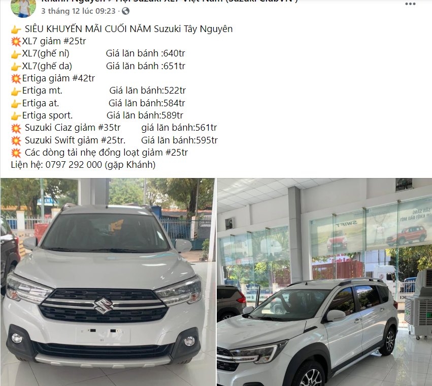 Suzuki XL7 giảm giá Suzuki XL7 giảm giá