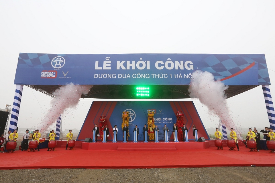 Hà Nội chính thức khởi công xây đường đua F1 ha noi chinh thuc khoi cong xay duong dua f1