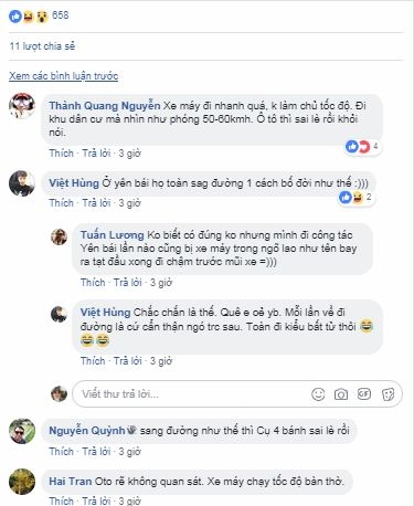o to dot ngot sang duong hat tung xe may di nguoc chieu o yen bai