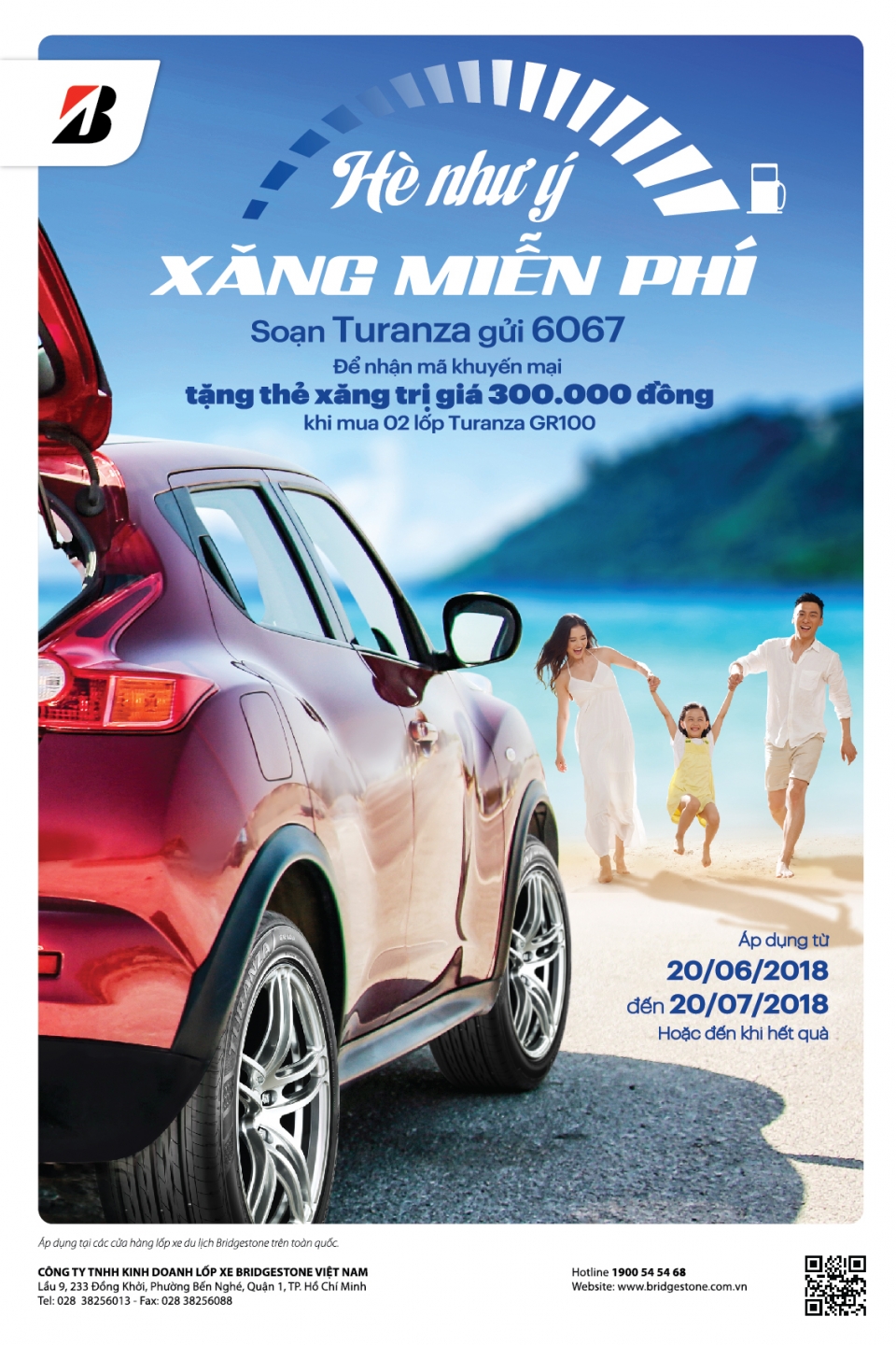 Cùng Bridgestone đón "Hè như ý, xăng miễn phí" cung bridgestone don he nhu y xang mien phi