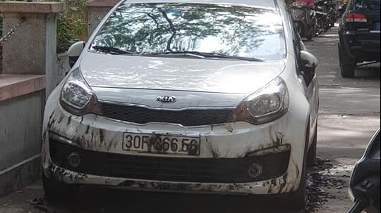 Kia Rio cháy ở khu tập thể Kim Liên: Chủ xe báo công an để hoàn thiện hồ sơ bảo hiểm
