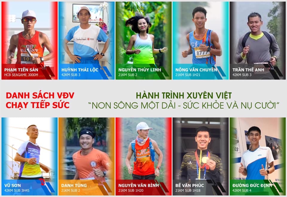 9 chang trai mot co gai chay tiep suc 2400 km tu cua khau huu nghi toi mui ca mau