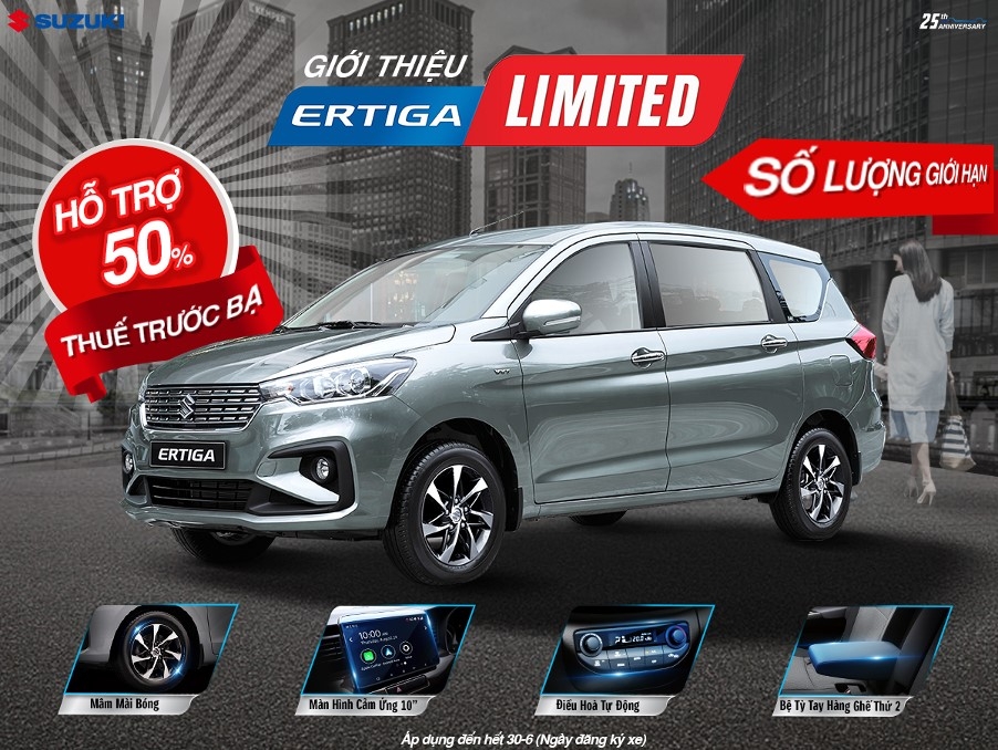 suzuki ertiga nhap khau duoc ho tro le phi truoc ba thi truong xe tang nhiet