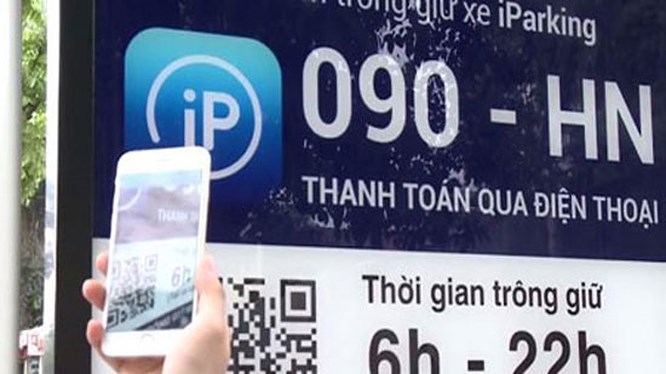 tim diem do xe o ha noi qua ung dung iparking