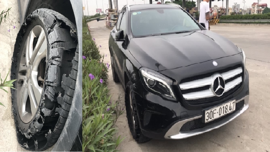 Truy tìm tài xế Mercedes-Benz ‘bùng’ tiền thay lốp trên cao tốc Pháp Vân truy tim tai xe mercedes benz bung tien thay lop tren cao toc phap van
