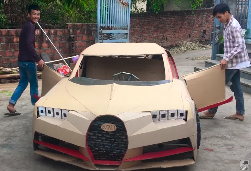 Siêu xe bằng bìa carton của nhóm bạn trẻ Việt thu hút truyền thông quốc tế sieu xe bang bia carton cua nhom ban tre viet thu hut truyen thong quoc te
