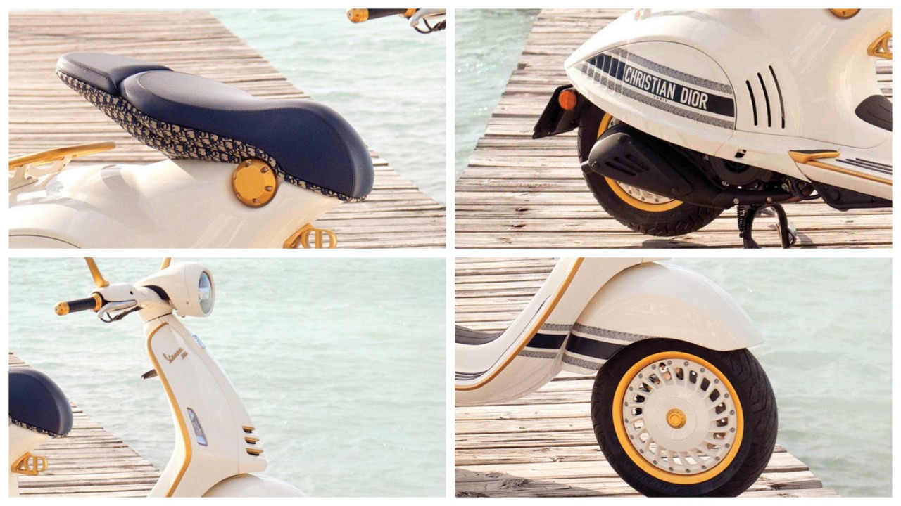 Xe tay ga Vespa 946 Christian Dior – sự kết hợp của 2 thương hiệu huyền thoại xe tay ga vespa 946 christian dior su ket hop cua 2 thuong hieu huyen thoai