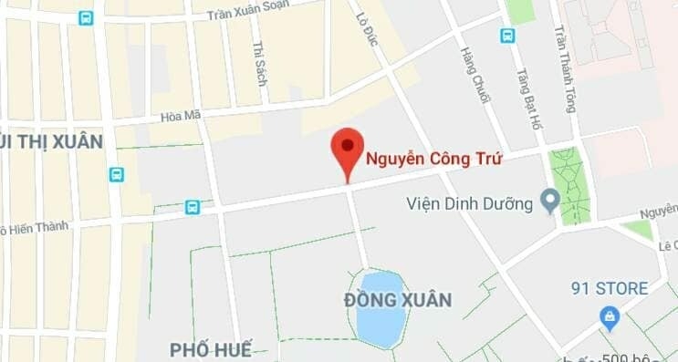 pho nguyen cong tru con pho luu thong kho hieu nhat ha noi