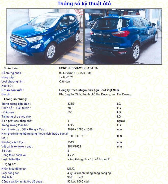 Đại lý bắt đầu nhận cọc Ford EcoSport 2020 dai ly bat dau nhan coc ford ecosport 2020