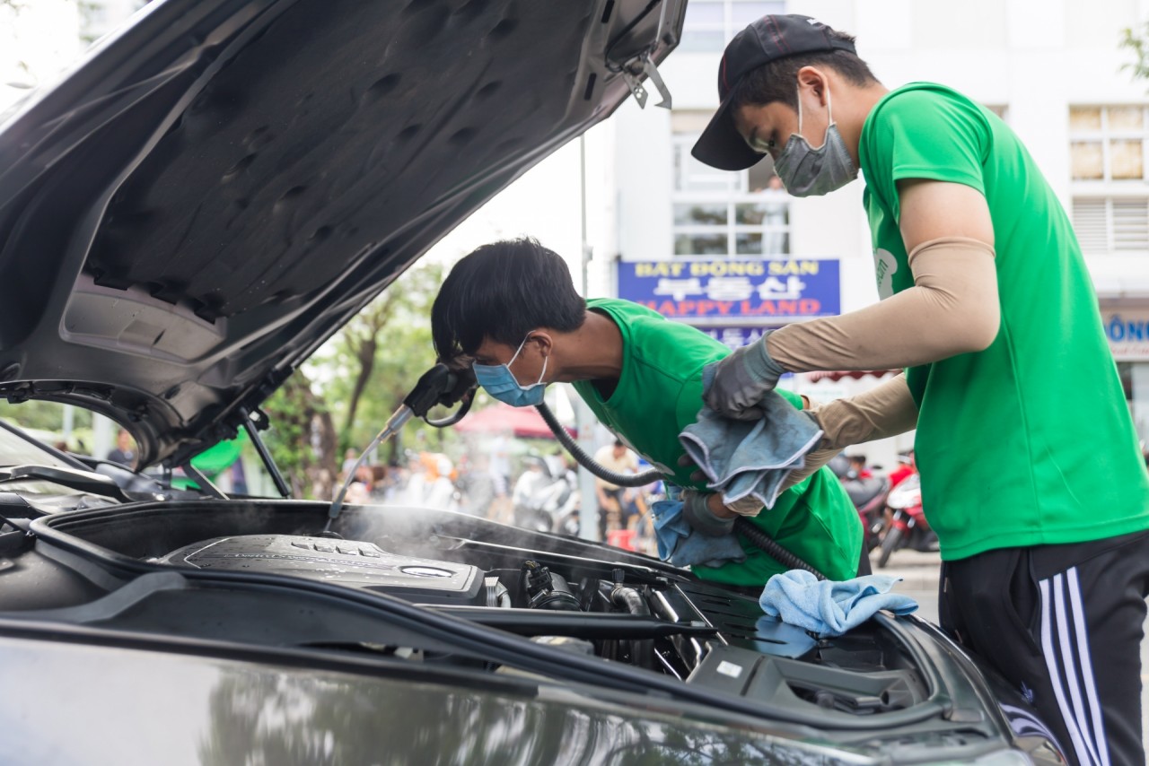 powersteam ra mat ung dung dat dich vu ve sinh xe tan noi